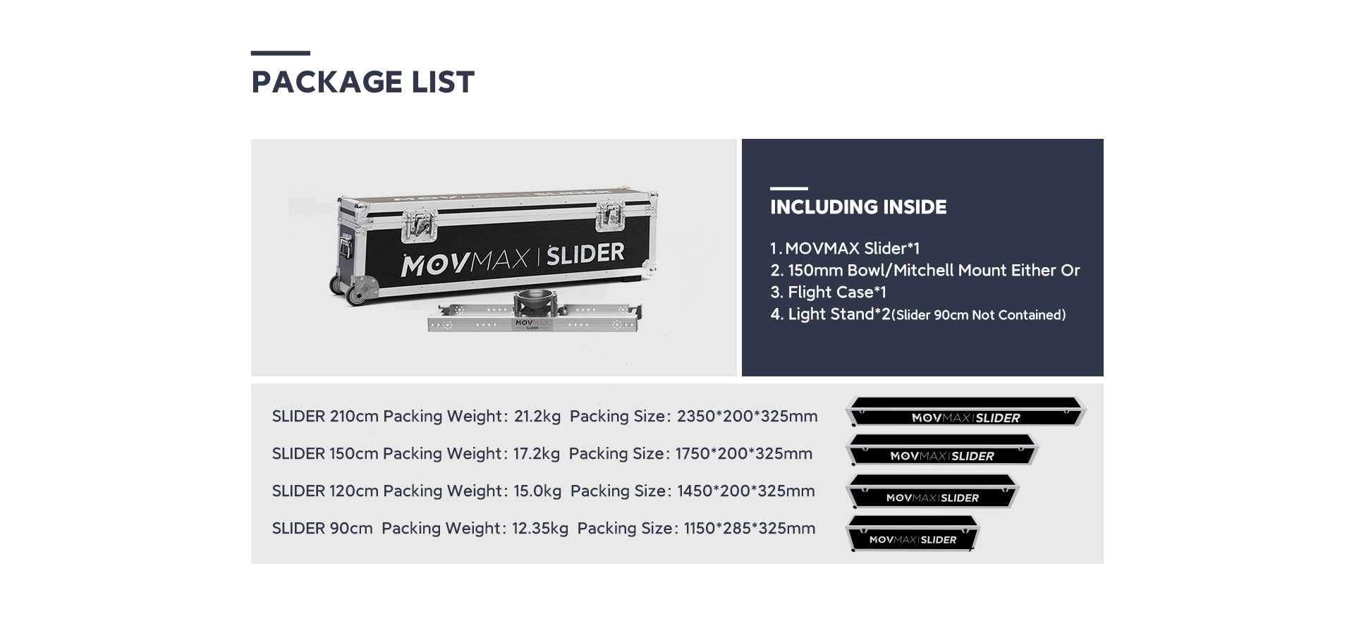 SLIDER MOVMAX 210cm